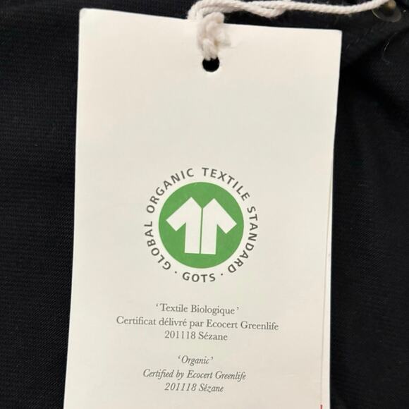 Sézane Black High Rise Denim Jeans Sz 42 (US 10)Organic Cotton Straight Leg NWT - Picture 5 of 8